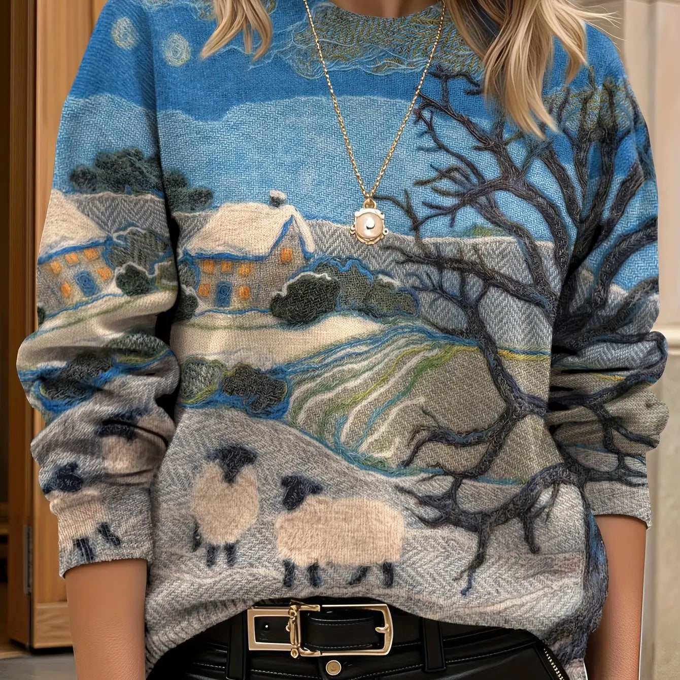 Pull Femme Floral Col Rond | MDN