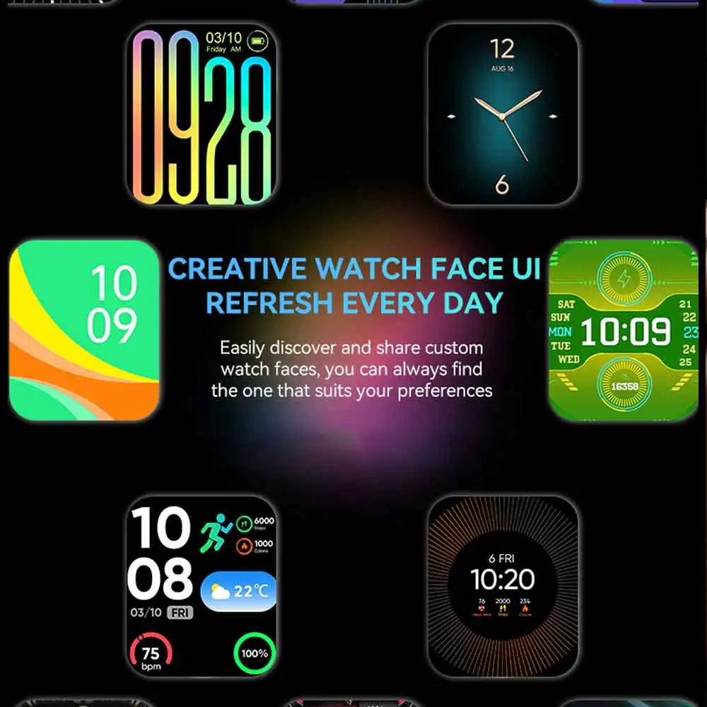 Montre Connectée 1.75" Assistant IA Appels BT IP68 | MDN