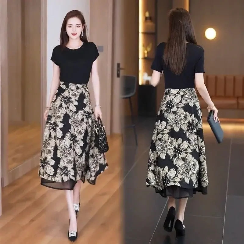 Jupe Courte Femme Fleurie Réversible Taille Haute A-Line Été | MDN Store