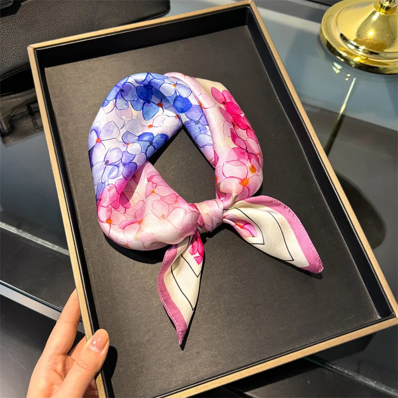 Foulard Carré Soie Naturelle 100% 53cm Femme | MDN Store