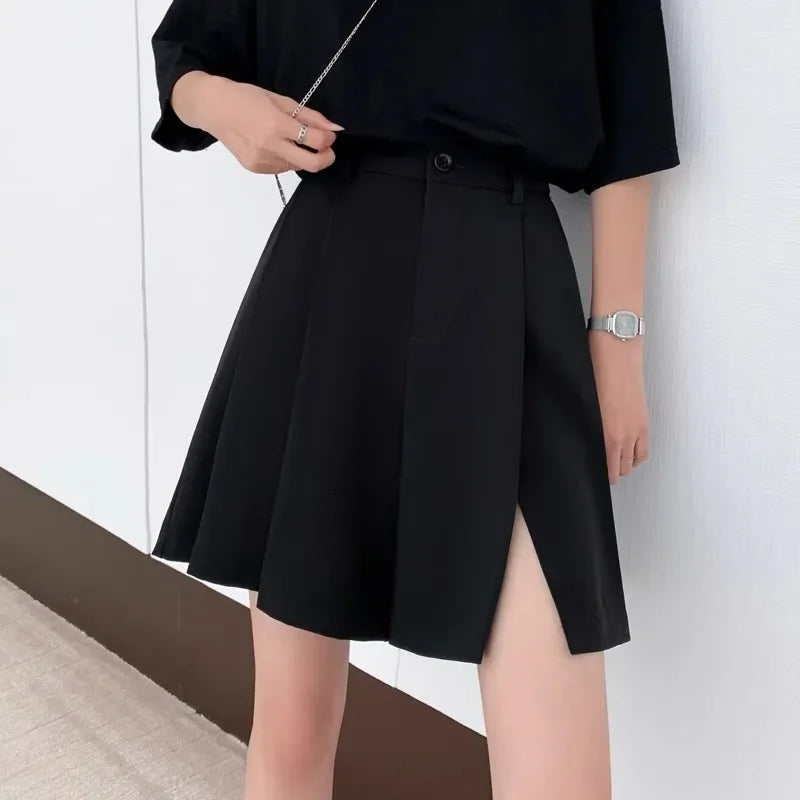 Short Femme Taille Haute Large Coupe Ample | MDN