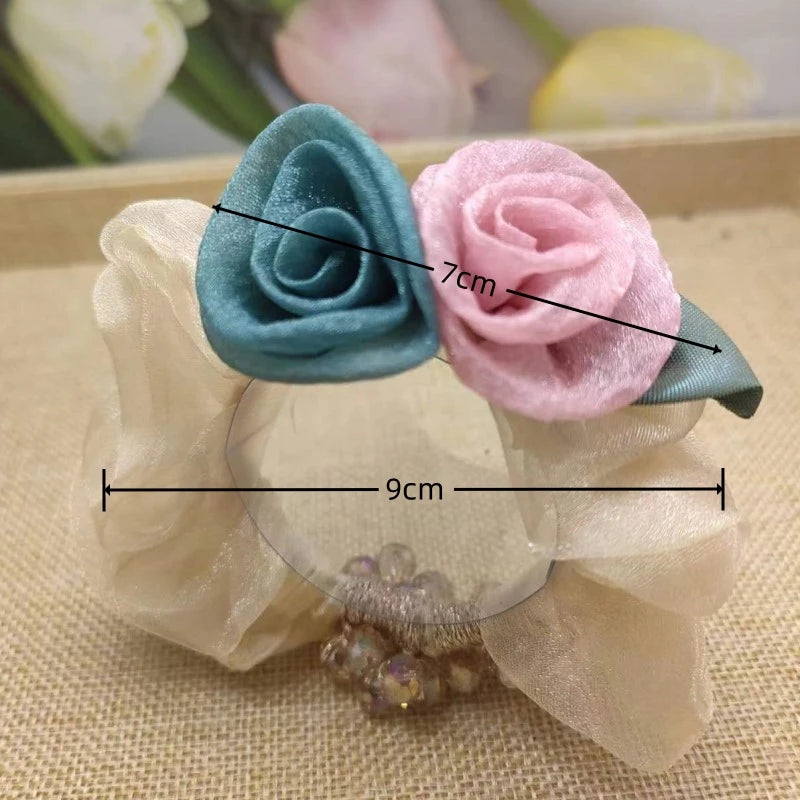 Chouchou Dentelle Nœud Fantaisie - Élastique Cheveux Femme Fille Haute... | MDN Store
