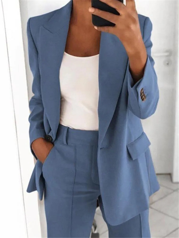 Ensemble Tailleur Pantalon Blazer Noir | MDN
