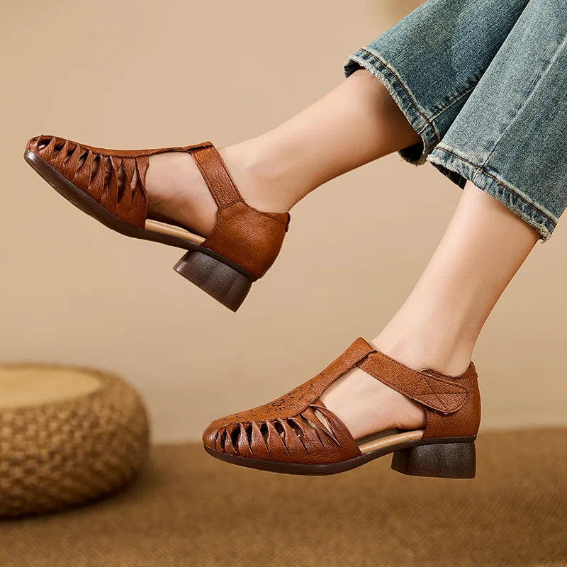 Sandales Gladiateur Cuir Bout Fermé Feerldi | MDN Store
