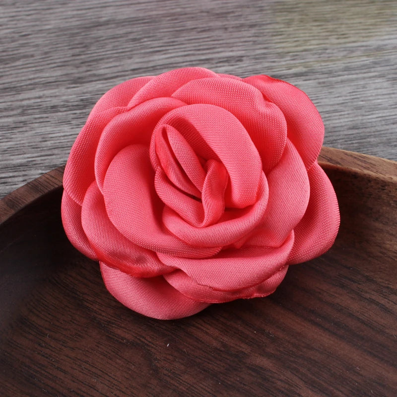 Lot de 10 Fleurs en Satin 6cm - Accessoires Cheveux Mariage | MDN Store