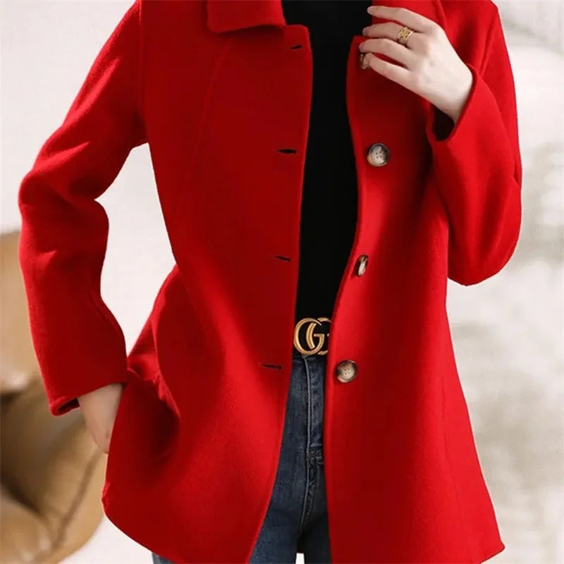 Veste Laine Femme Automne Hiver Slim Élégante | MDN Store