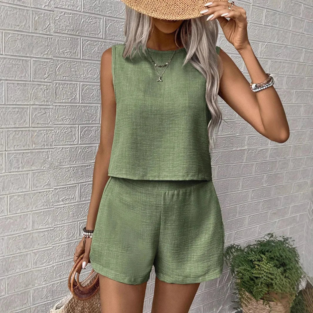 Ensemble Haut et Short Femme Sans Manches Casual | MDN Store 25