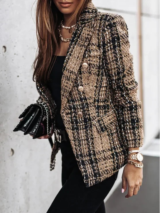 Veste Blazer Imprimée Double Bouton | MDN Store