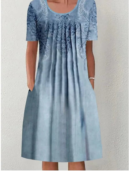 Robe Longue Femme Bohème Fleurie Volants Poches Été | MDN Store