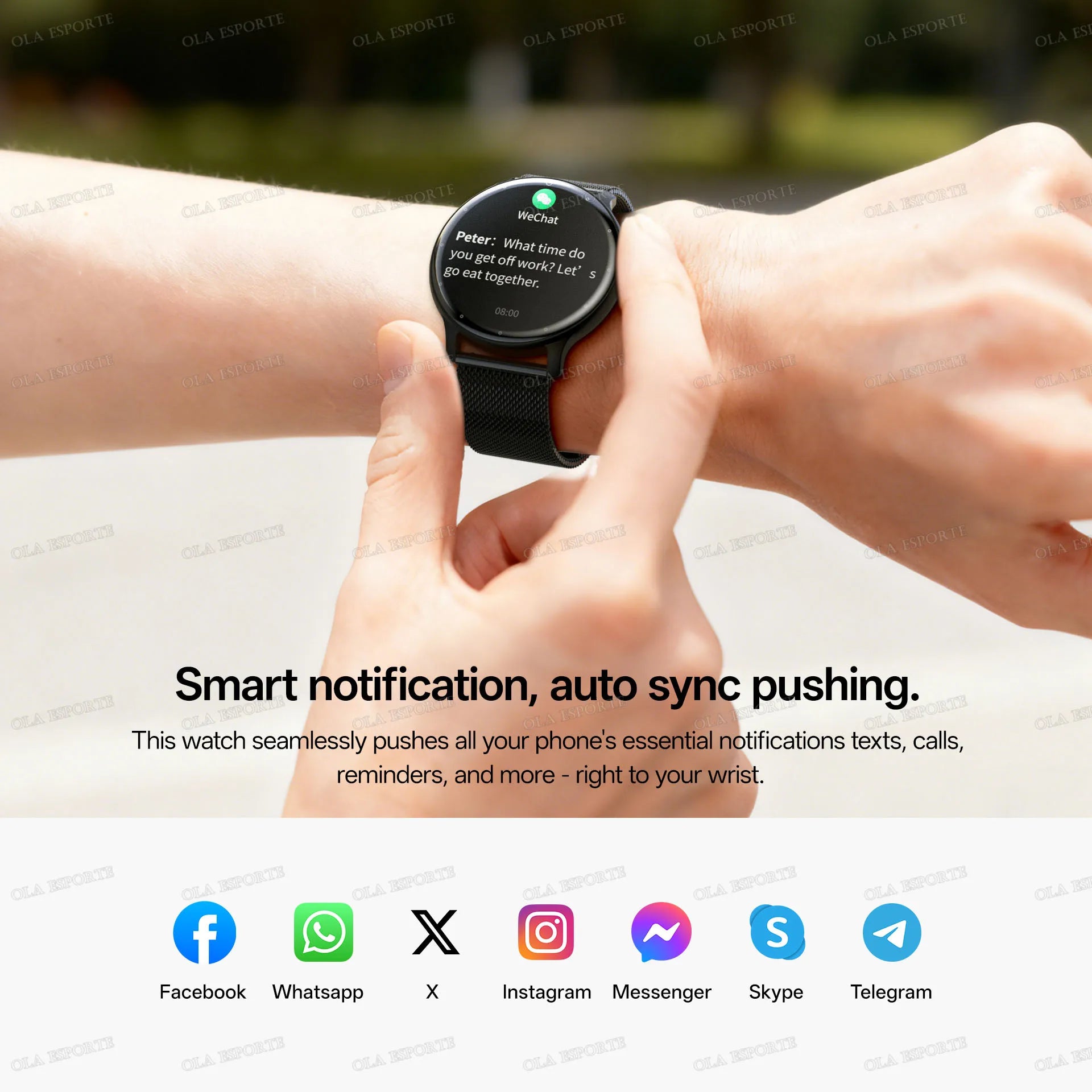 Montre Connectee Femme Sport Fitness Bluetooth IP67 Ecran Tactile | MDN Store 25