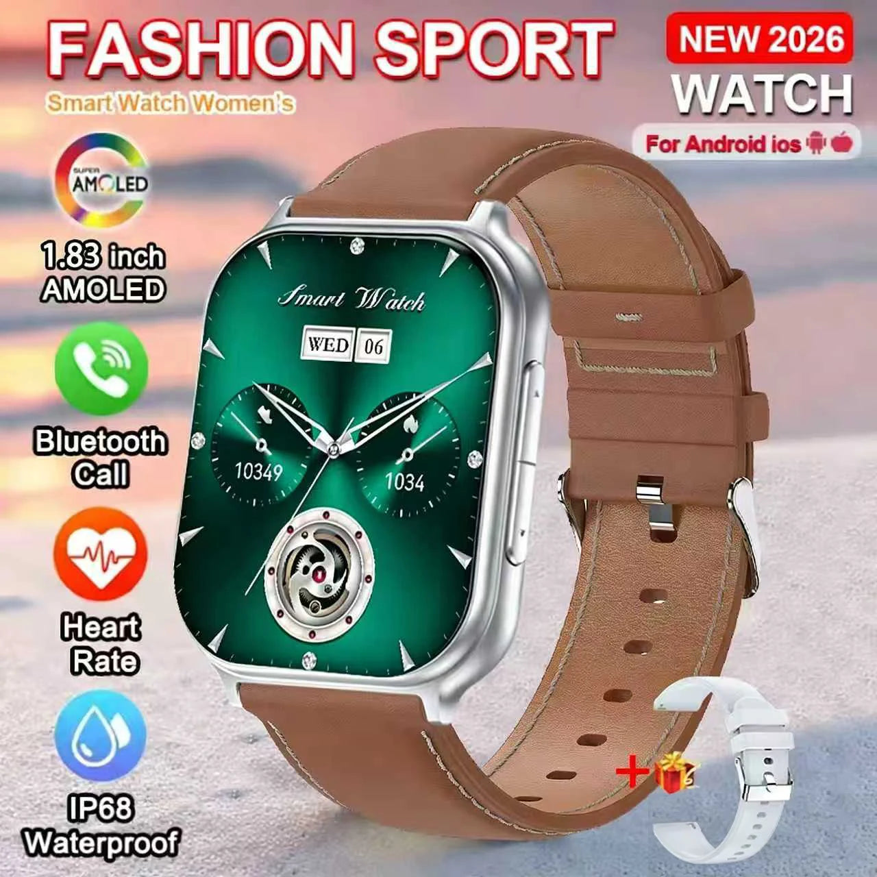 Montre Connectée GPS 1.83" Acier 700mAh IP68 | MDN