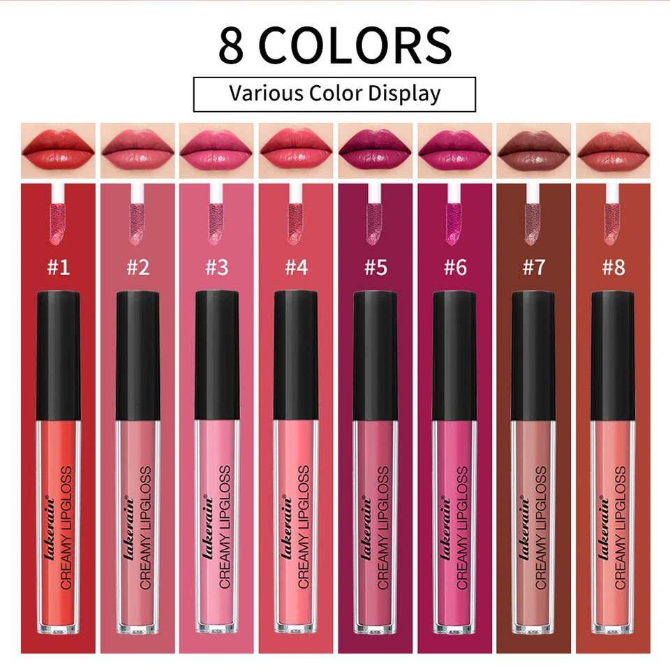 Gloss Lèvres Crémeux Imperméable 8 Couleurs Velours Mat Hydratant | MDN Store