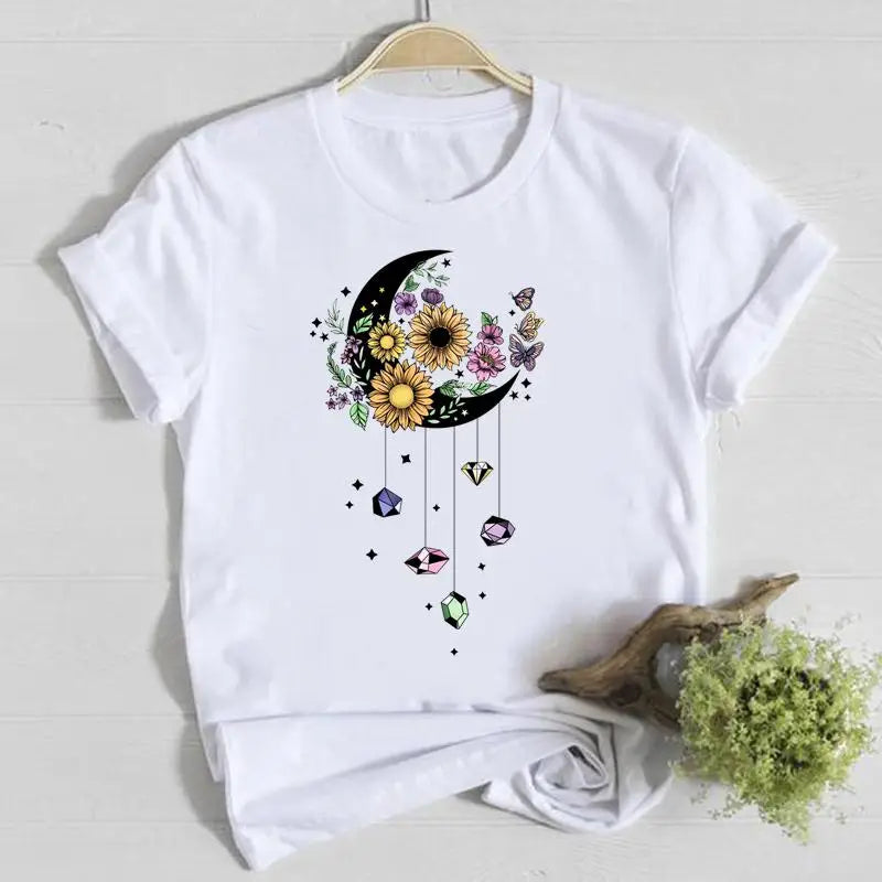 T-shirt Fleurs Printemps Graphique Femme | MDN