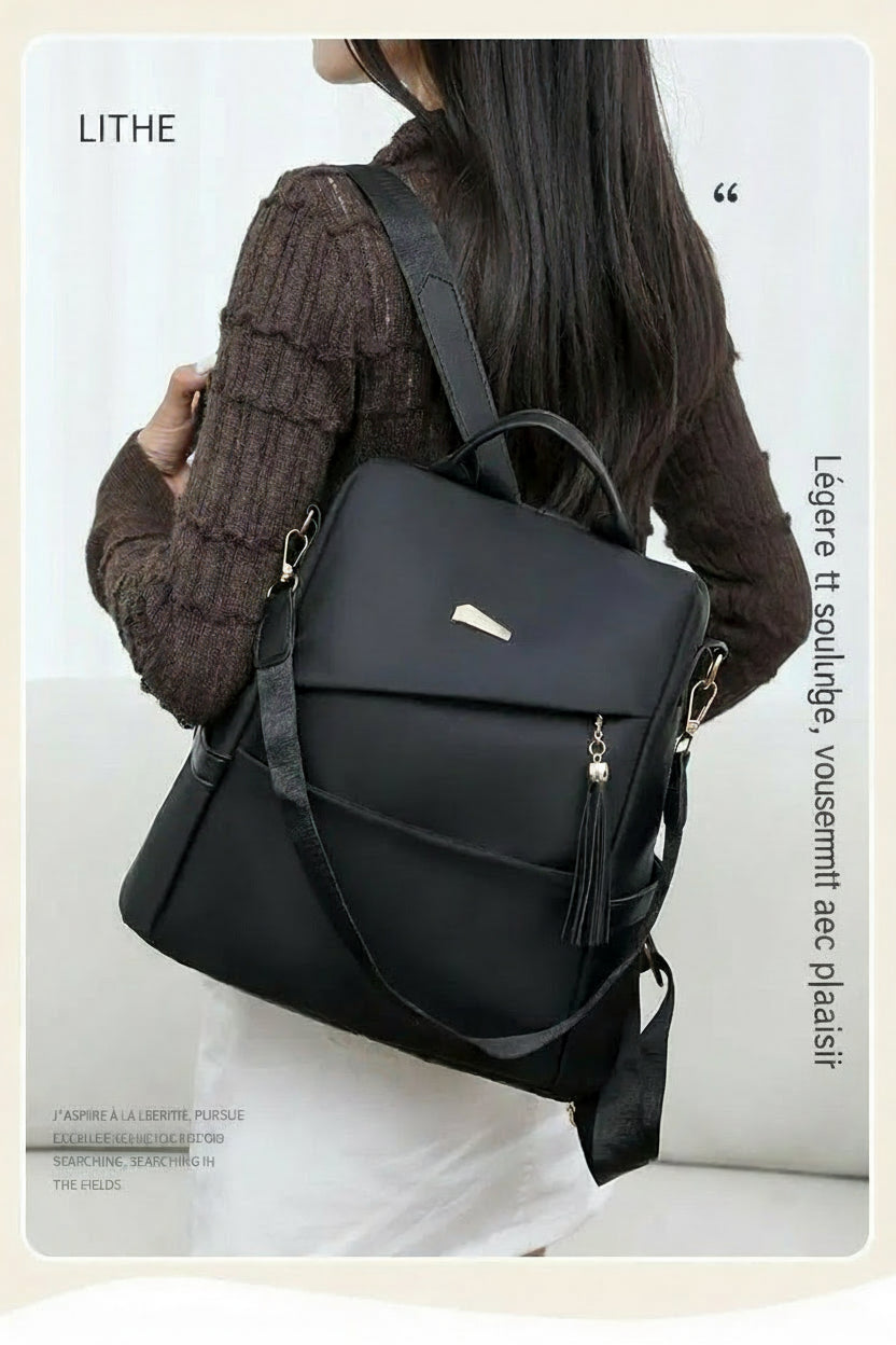 Sac à Dos Nylon Anti-Vol Pompon | MDN Store