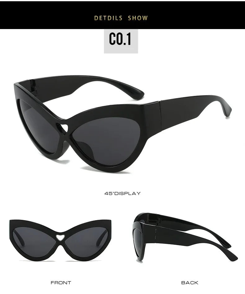 Lunettes de Soleil Cat Eye Papillon Y2K UV400 - Femme | MDN