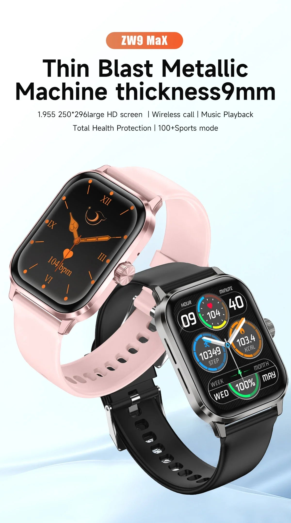 Montre Connectée Ultra-Fine 1.99" Appels Bluetooth GPS | MDN Store
