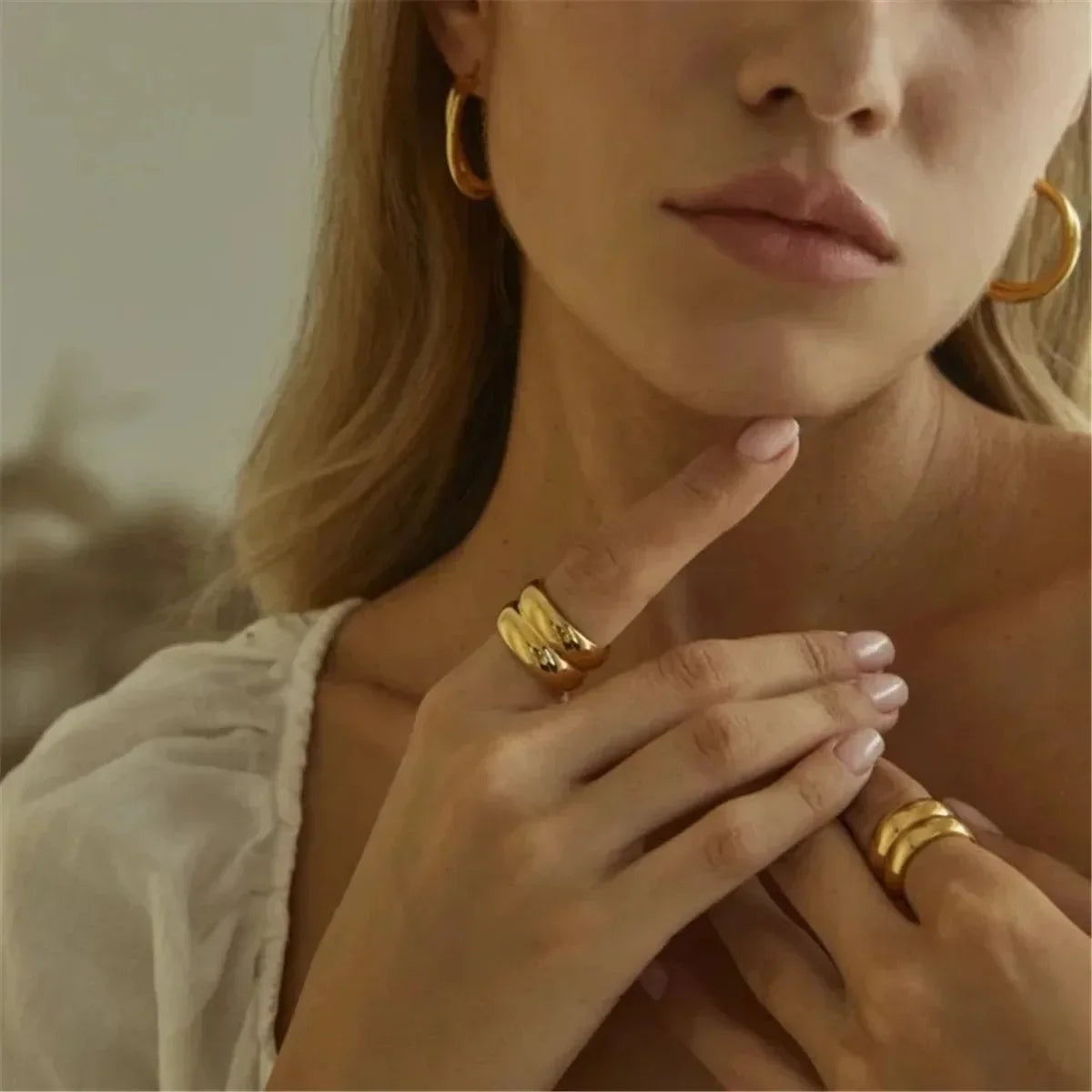 Bague Double Couche Acier 316L Vintage | MDN Store