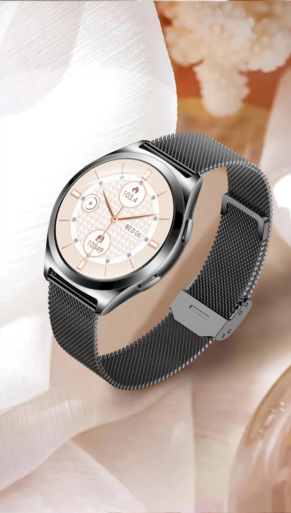 Montre Connectée Femme Luxe 1.27" Boussole IP68 | MDN Store