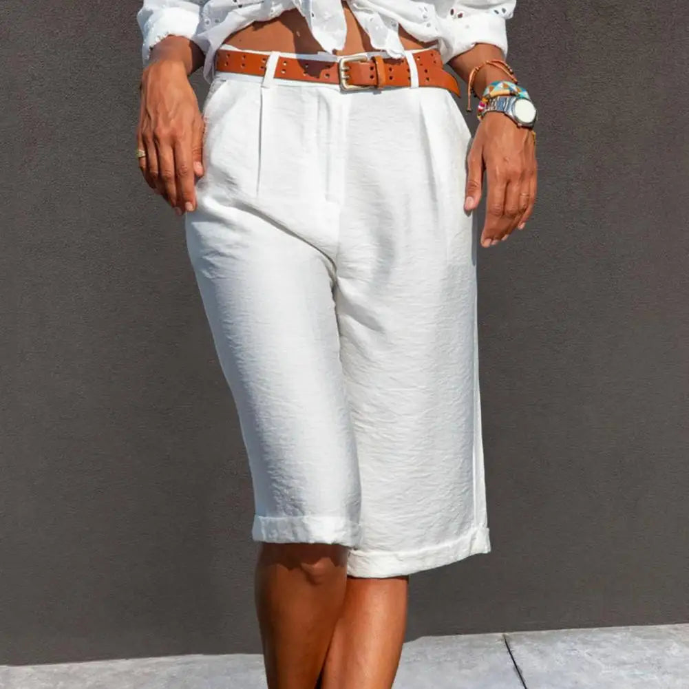 Short Femme Coton Lin Taille Moyenne Large | MDN