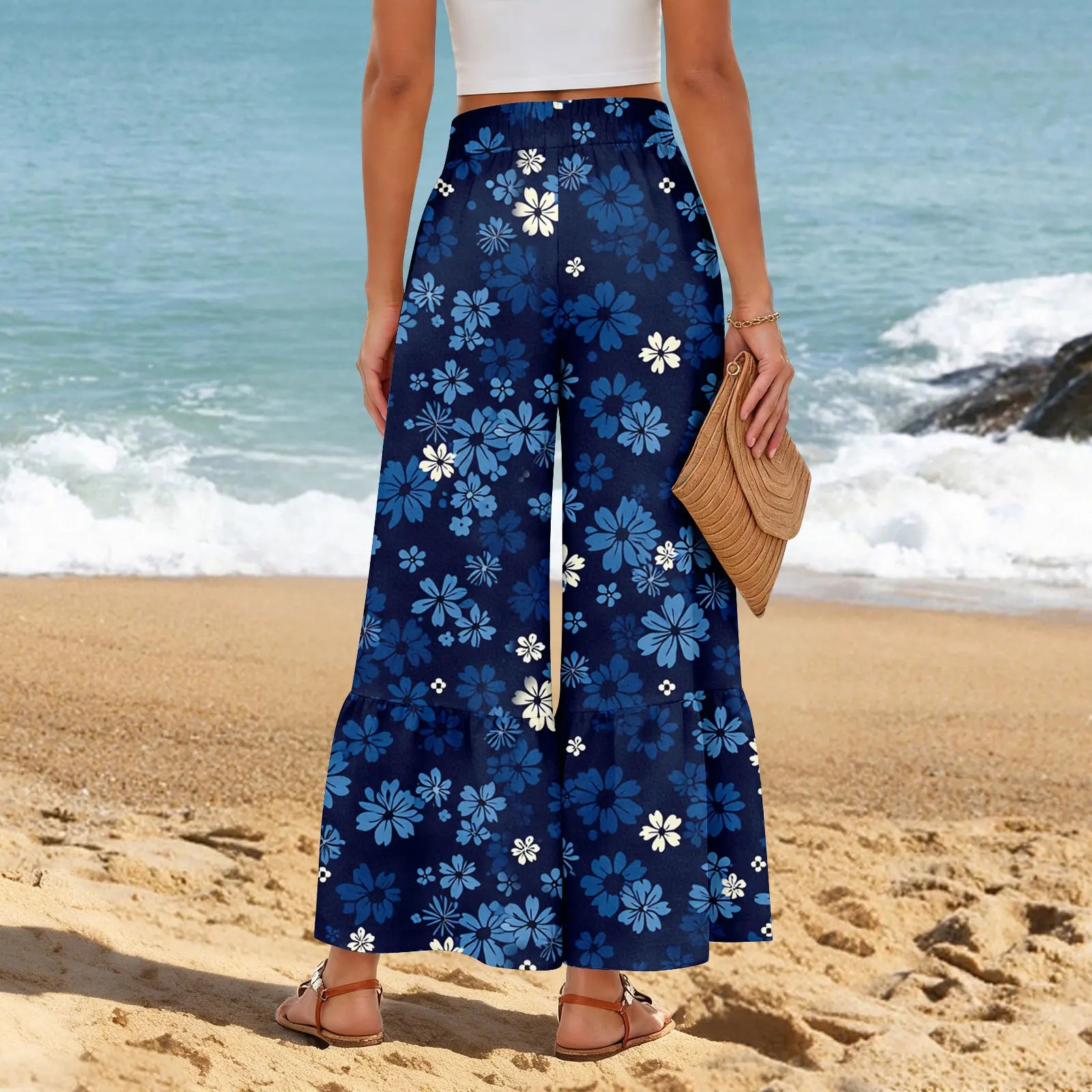 Pantalon Bohème Imprimé Floral Femme | MDN Store