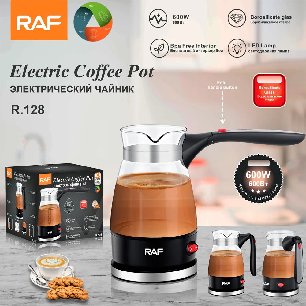 Cafetière Électrique Turque 600W Pot Verre Moka Italien | MDN Store