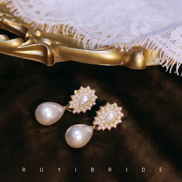 Parure Collier Boucles Perles Vintage | MDN Store