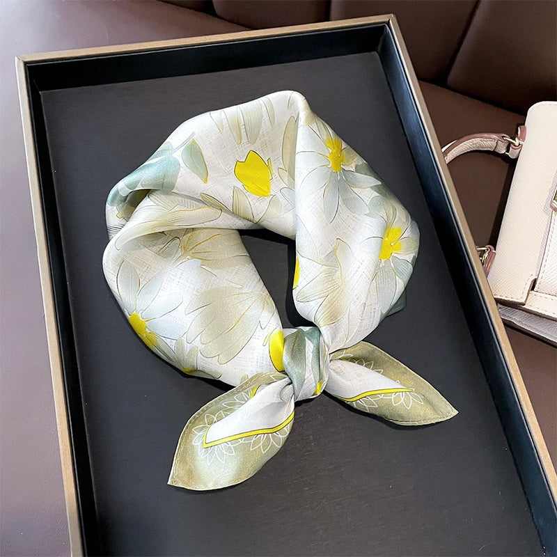 Foulard Carré Soie Naturelle 100% 53cm Femme | MDN Store