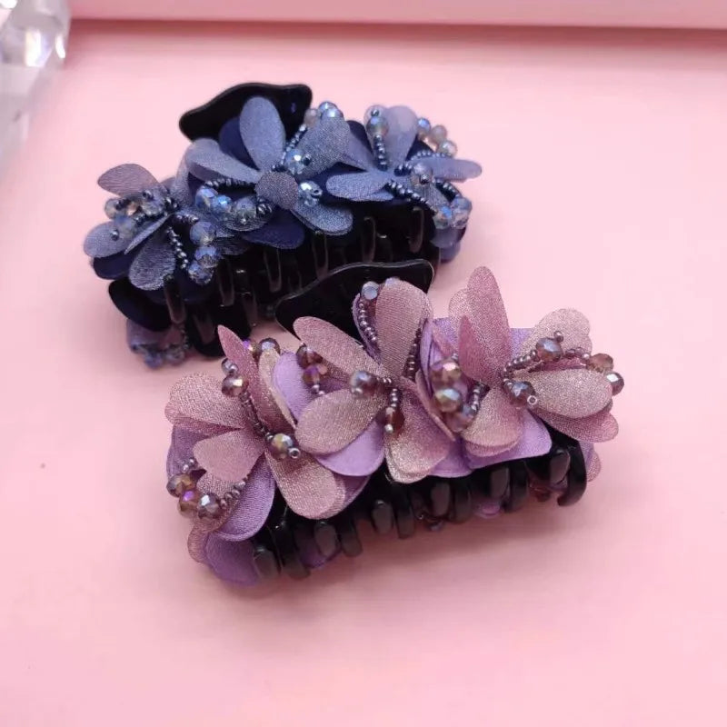 Pince à Cheveux Crabe Fleurie - Accessoire Cheveux Élégant et Pratique | MDN Store