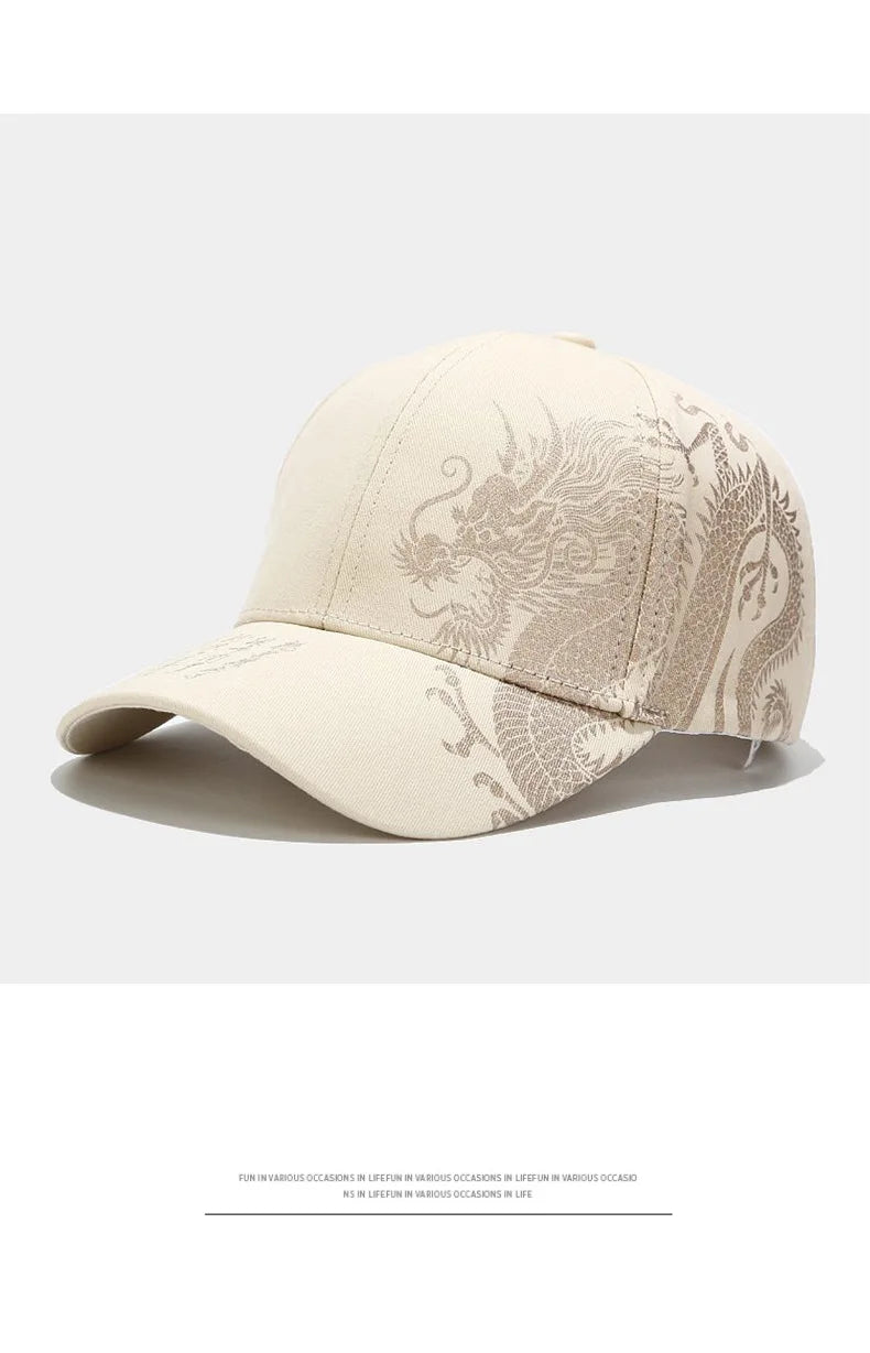 Casquette Baseball Dragon Style Chinois Femme Coton Reglable | MDN Store 25