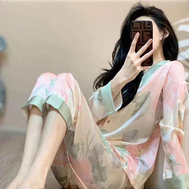 Pyjama Satin Soie 2 Pièces | MDN Store