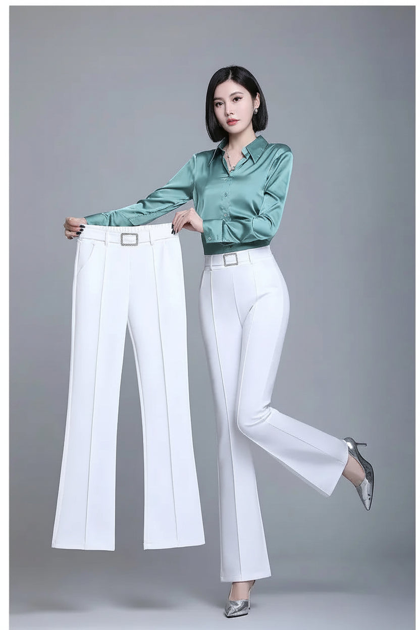 Pantalon Évasé Taille Haute Diamants | MDN Store