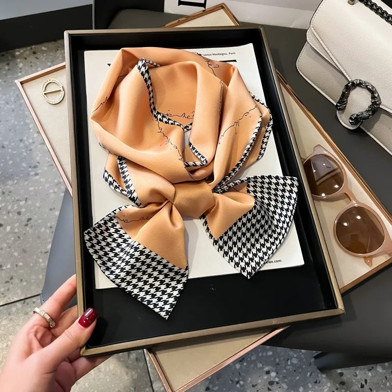 Foulard Soie Long Étroit Femme Cravate | MDN Store