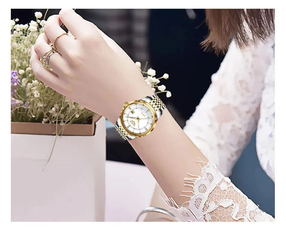 Montre Femme LIGE Acier Inoxydable Étanche | MDN Store