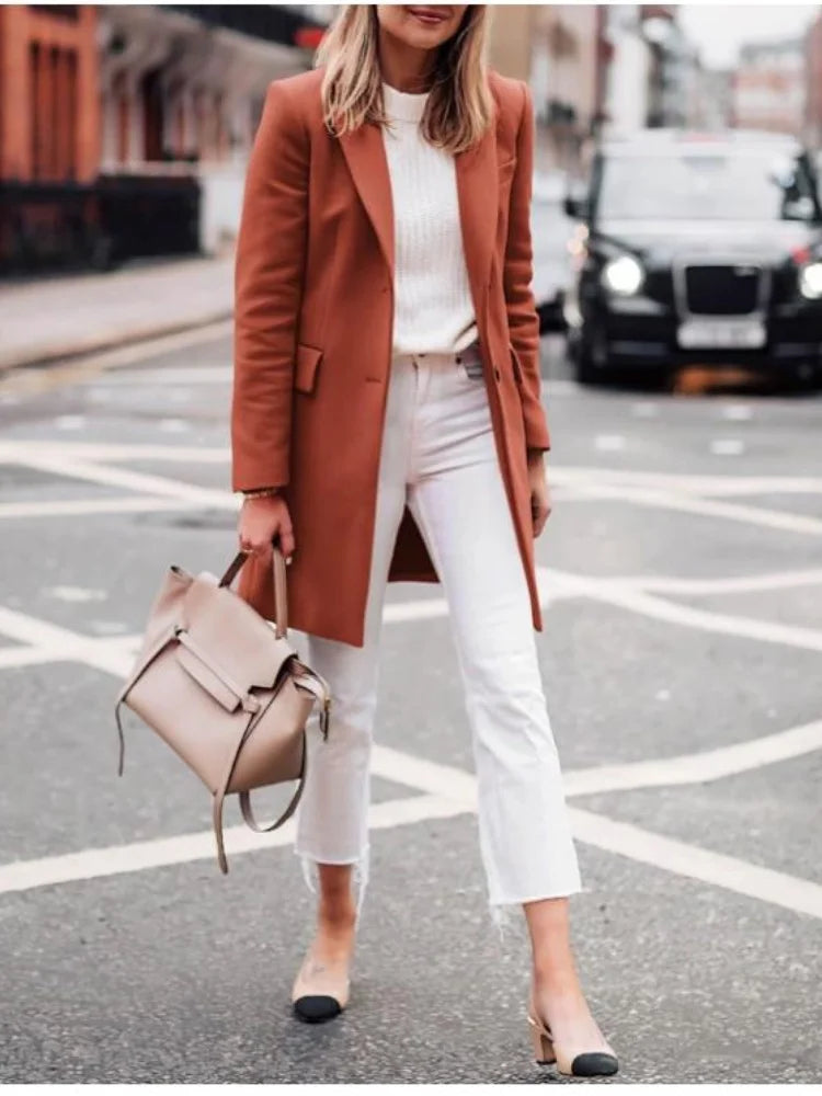 Manteau Femme Mélange Laine Doublé - Streetwear Hiver Chaud Élégant | MDN