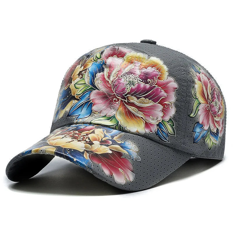 Casquette Baseball Florale Tie-Dye Hip Hop Femme Coton Reglable | MDN Store 25