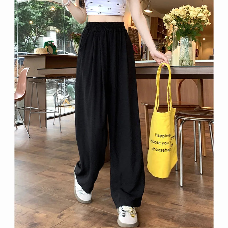 Pantalon Plissé Soie Glacée Taille Haute | MDN Store
