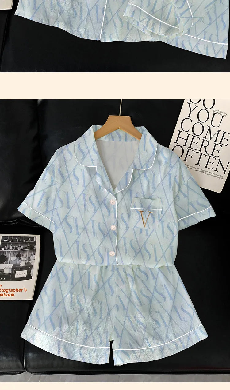 Pyjama Soie Glacée Court Été | MDN Store