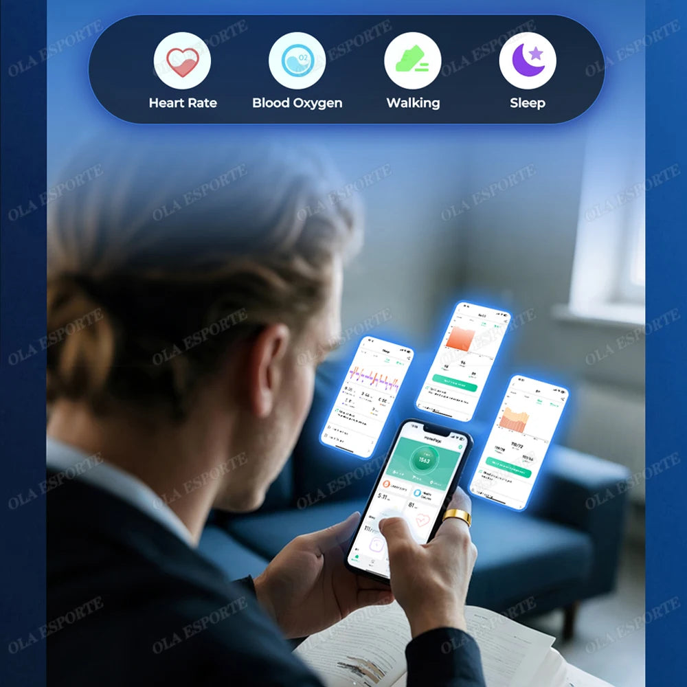 Bague Connectée Smart Ring Santé Étui Charge Étanche | MDN