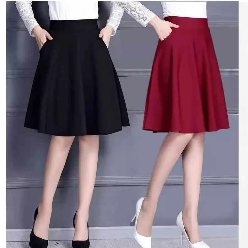 Jupe A-Line Taille Haute Grandes Tailles | MDN Store