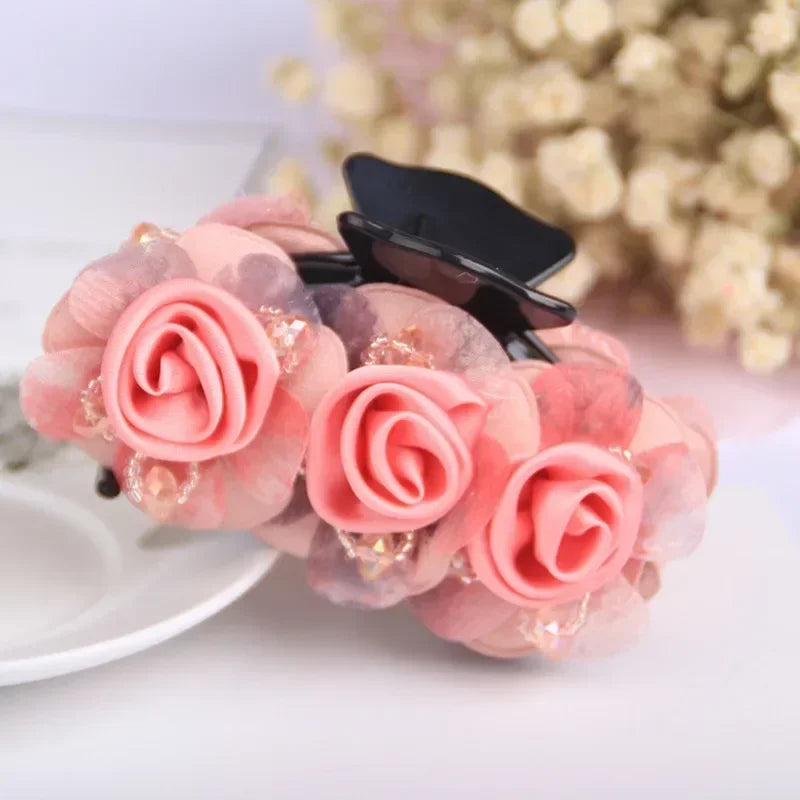 Pince à Cheveux Crabe Fleurie - Accessoire Cheveux Élégant et Pratique | MDN Store