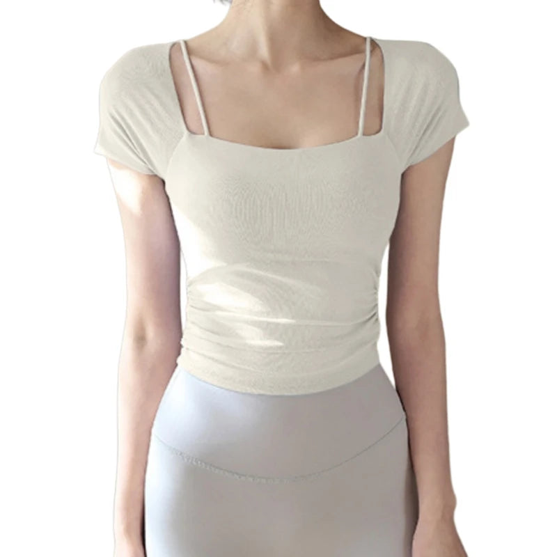 Top Yoga Femme Coussinets Mesh Pilates Fitness Gym | MDN Store