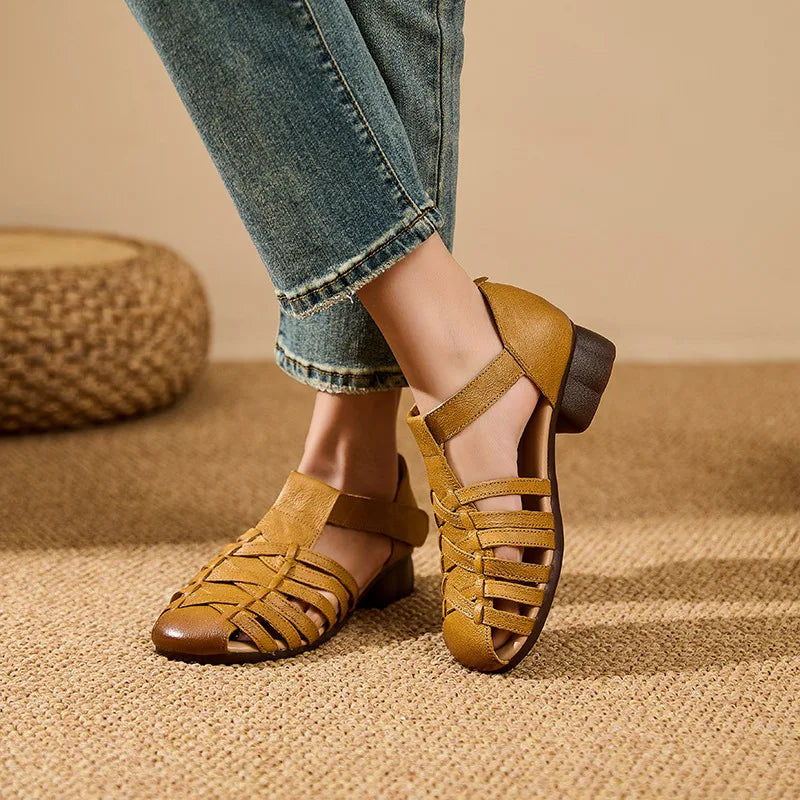 Sandales Gladiateur Cuir Bout Fermé Feerldi | MDN Store