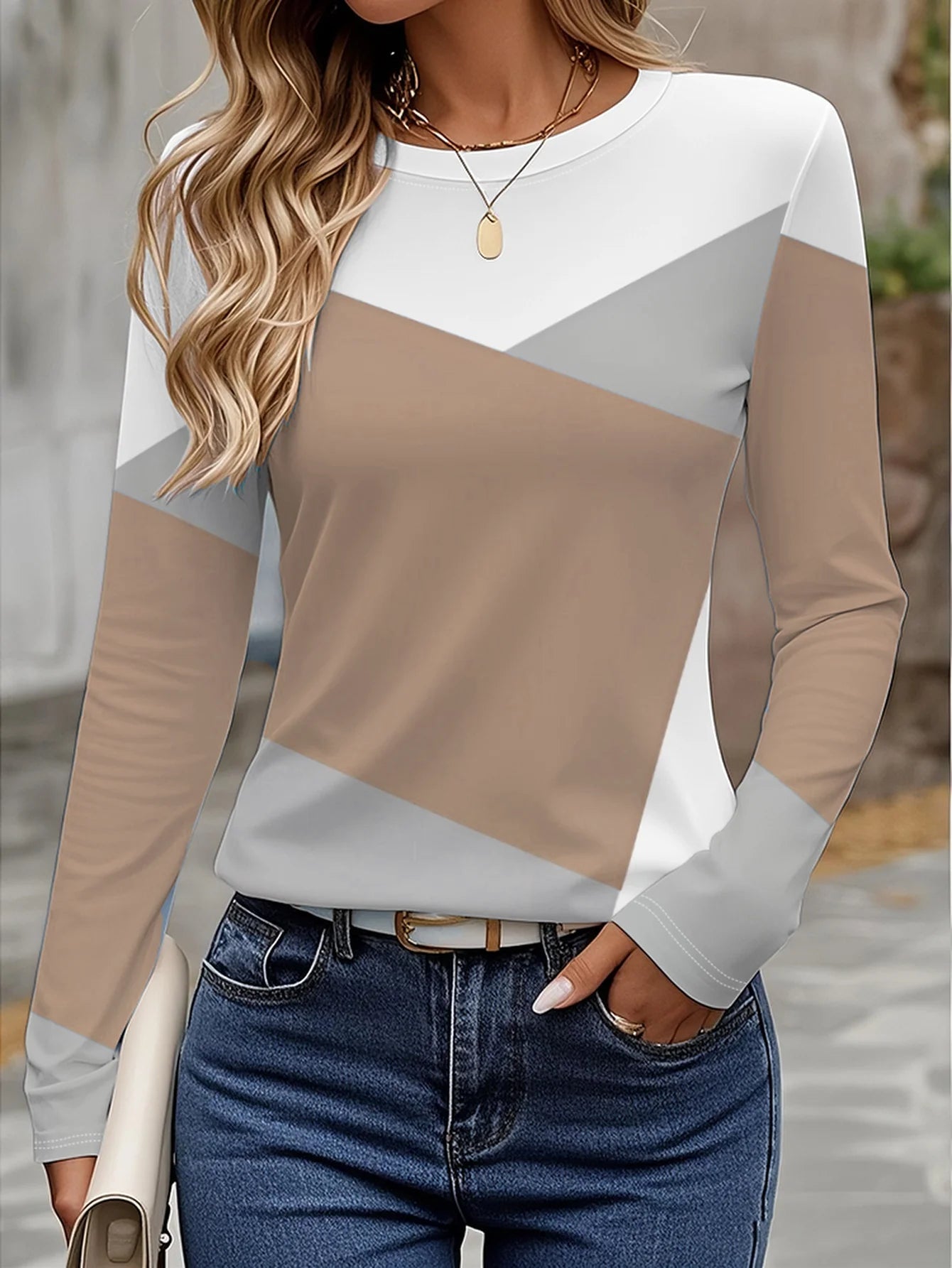 Pull Femme Patchwork 3D Colore Col Rond Regular Fit 7 Motifs XXS-XXXL | MDN Store