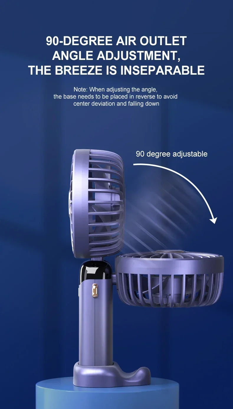 Mini Ventilateur de Cou Portable USB 5 Vitesses 1800mAh Ecran LED | MDN Store 25