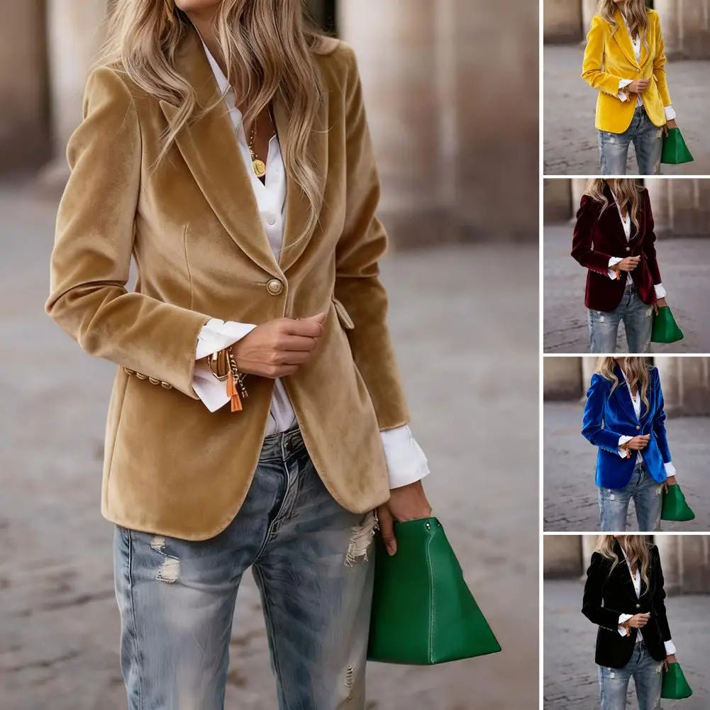 Blazer Femme Velours Élégant Ajusté | MDN Store