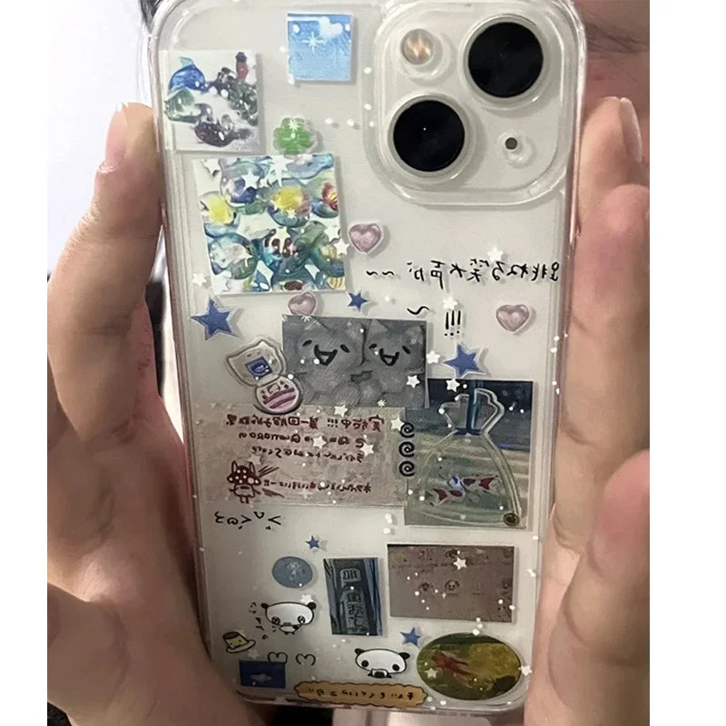 Coque iPhone Graffiti Étoiles Kawaii - 16 15 14 13 12 11 Pro Max | MDN Store