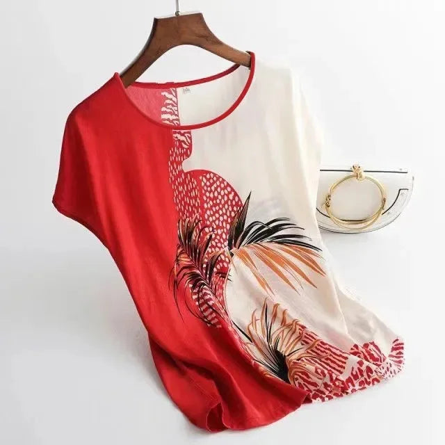 Blouse Fleurie Femme Manches Chauve-Souris Grande Taille | MDN Store 25