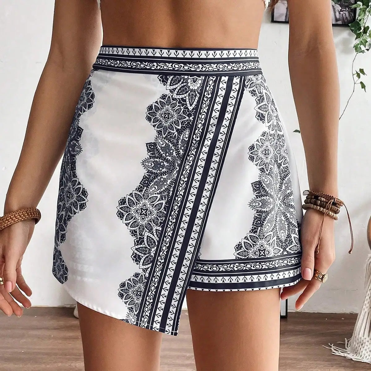 Jupe-Short Femme Taille Haute Imprime Bandana Boheme | MDN Store 25