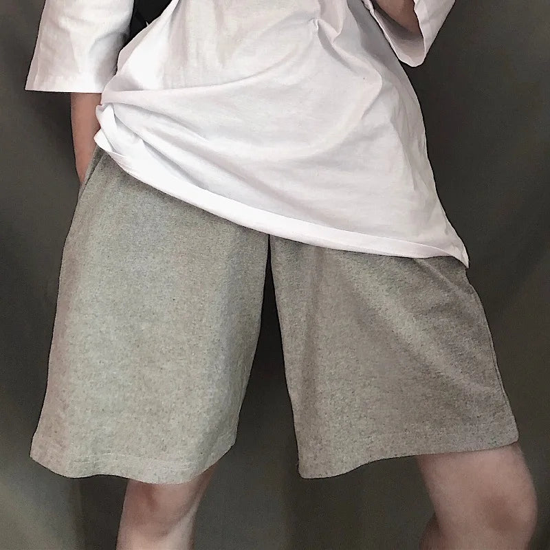 Short Taille Haute Femme Large Gris | MDN Store