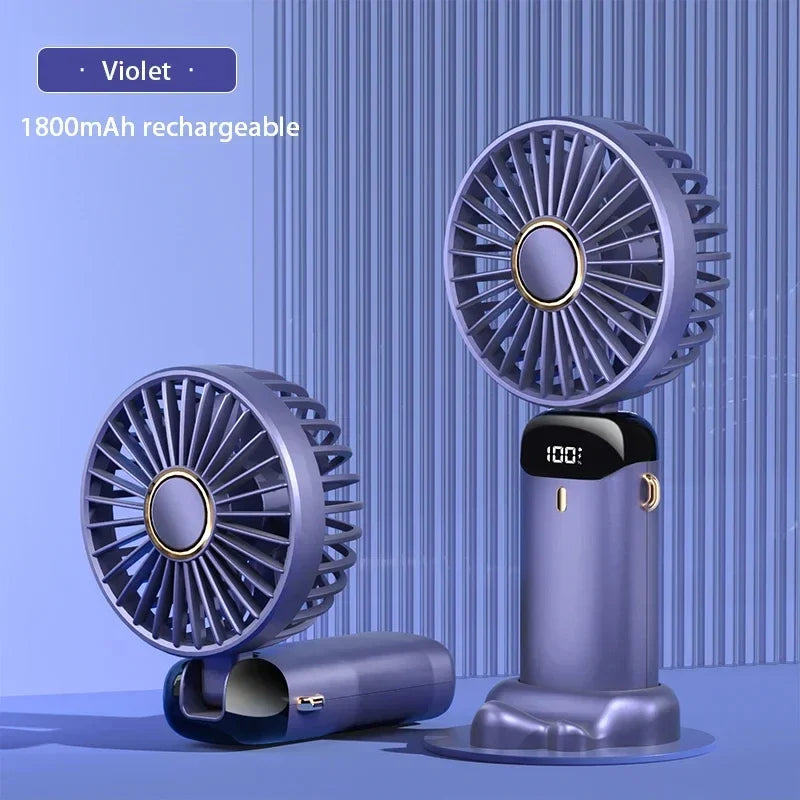 Mini Ventilateur de Cou Portable USB 5 Vitesses 1800mAh Ecran LED | MDN Store 25